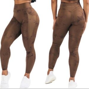 Alphalete Brown Alphalux Force Leggings Brown High Rise Contour Leggings XS